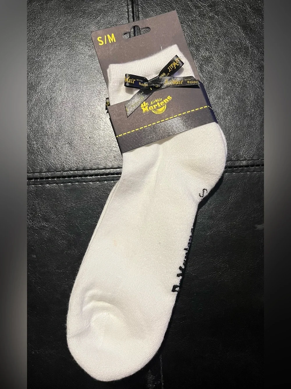 Dr. Martens Ankle Bow Socks S/M White Organic Cotton